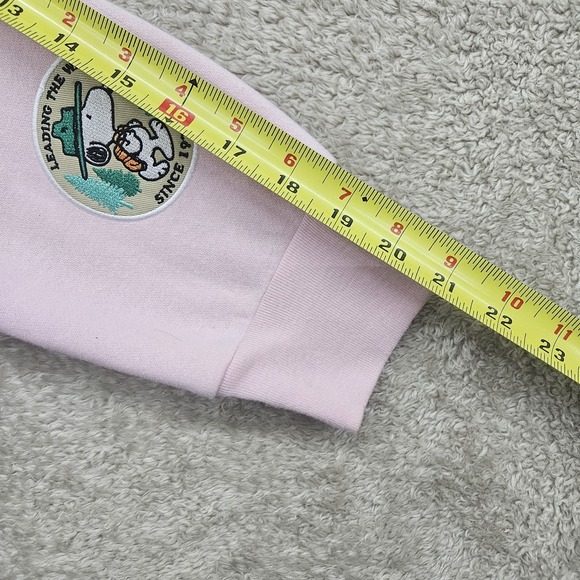 Peanuts Snoopy Full Zip Hoodie Womens Medium Pink Woodstock Sweatshirt Y2K Style - Picture 13 of 14